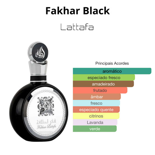 Fakhar Black Pride Lattafa 100ml Masculino