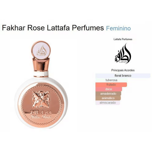 Fakhar Rose Lattafa Eau de Parfum 100ml Feminino