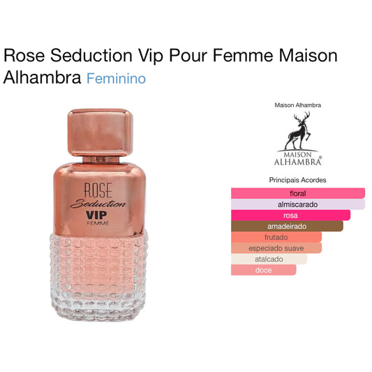 Rose Seduction Vip Maison Alhambra Eau de Parfum Feminino 100ml